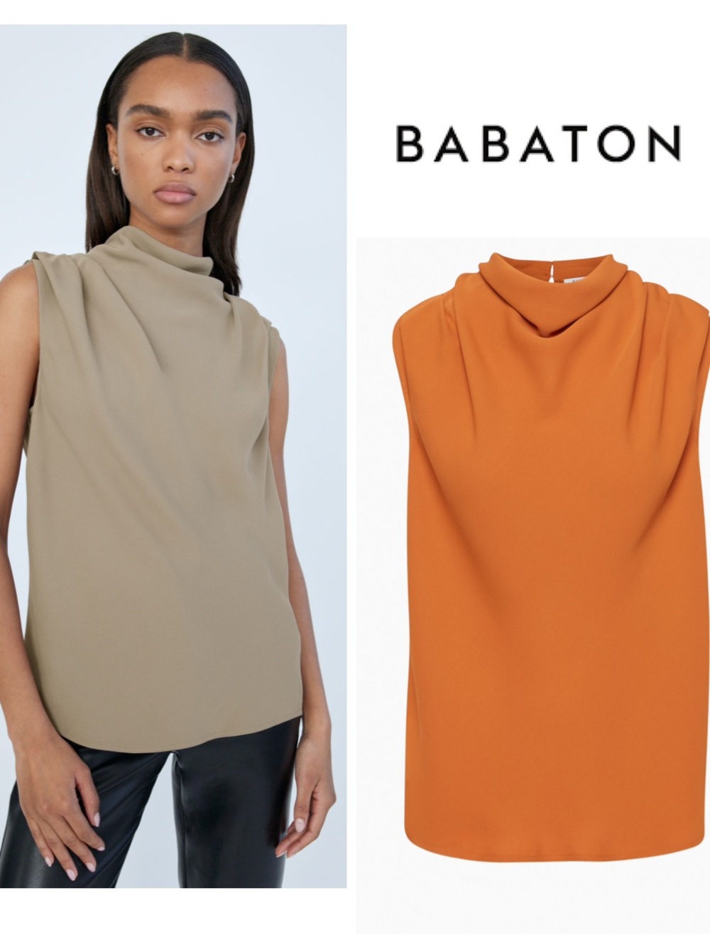 Babaton Carter Blouse in Orange